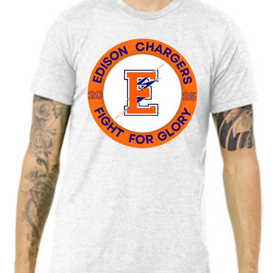 Custom Edison Chargers T-shirt (big front design)