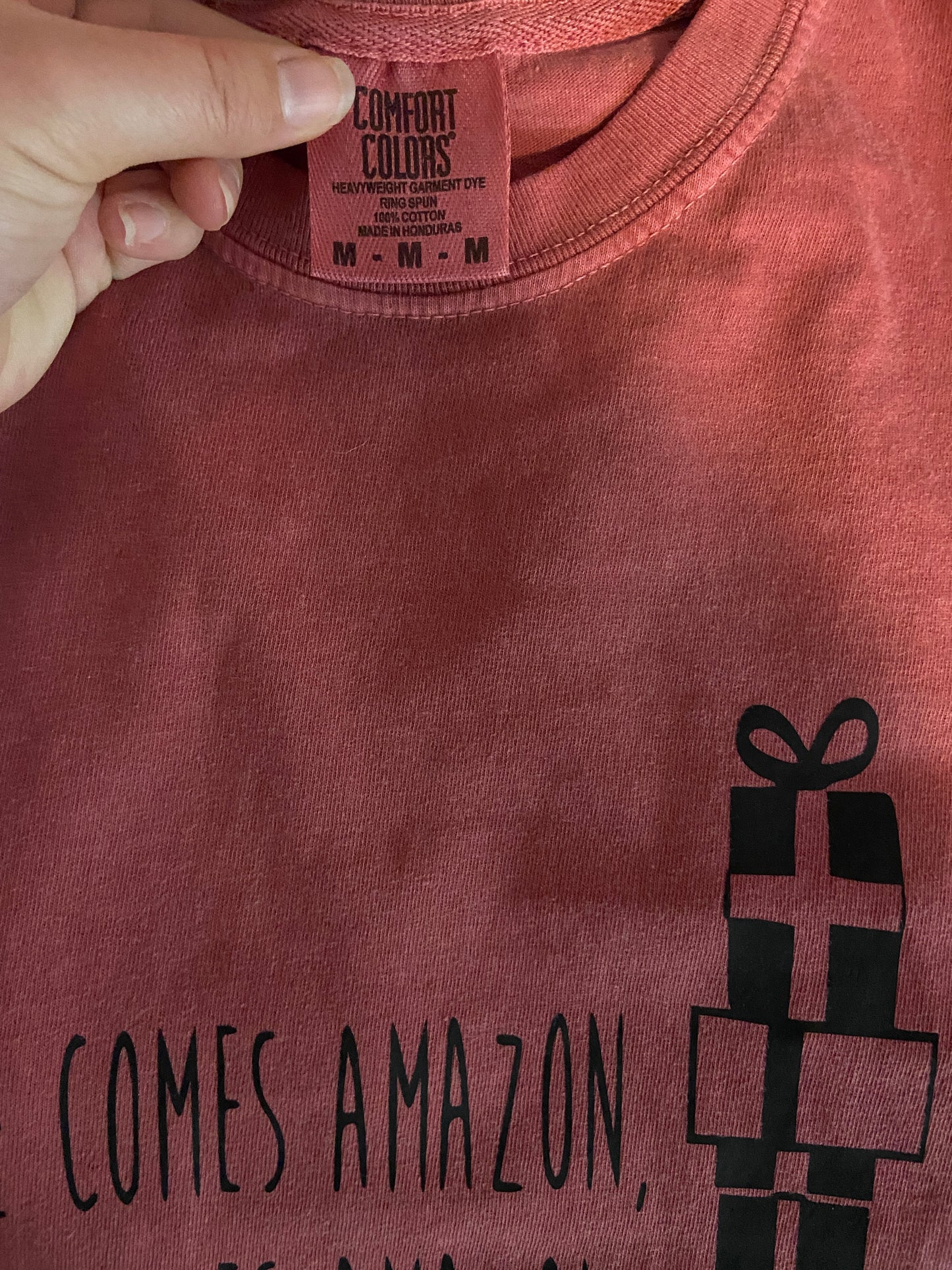 (A) Here Comes Amazon Right Down My Driveway t-shirt