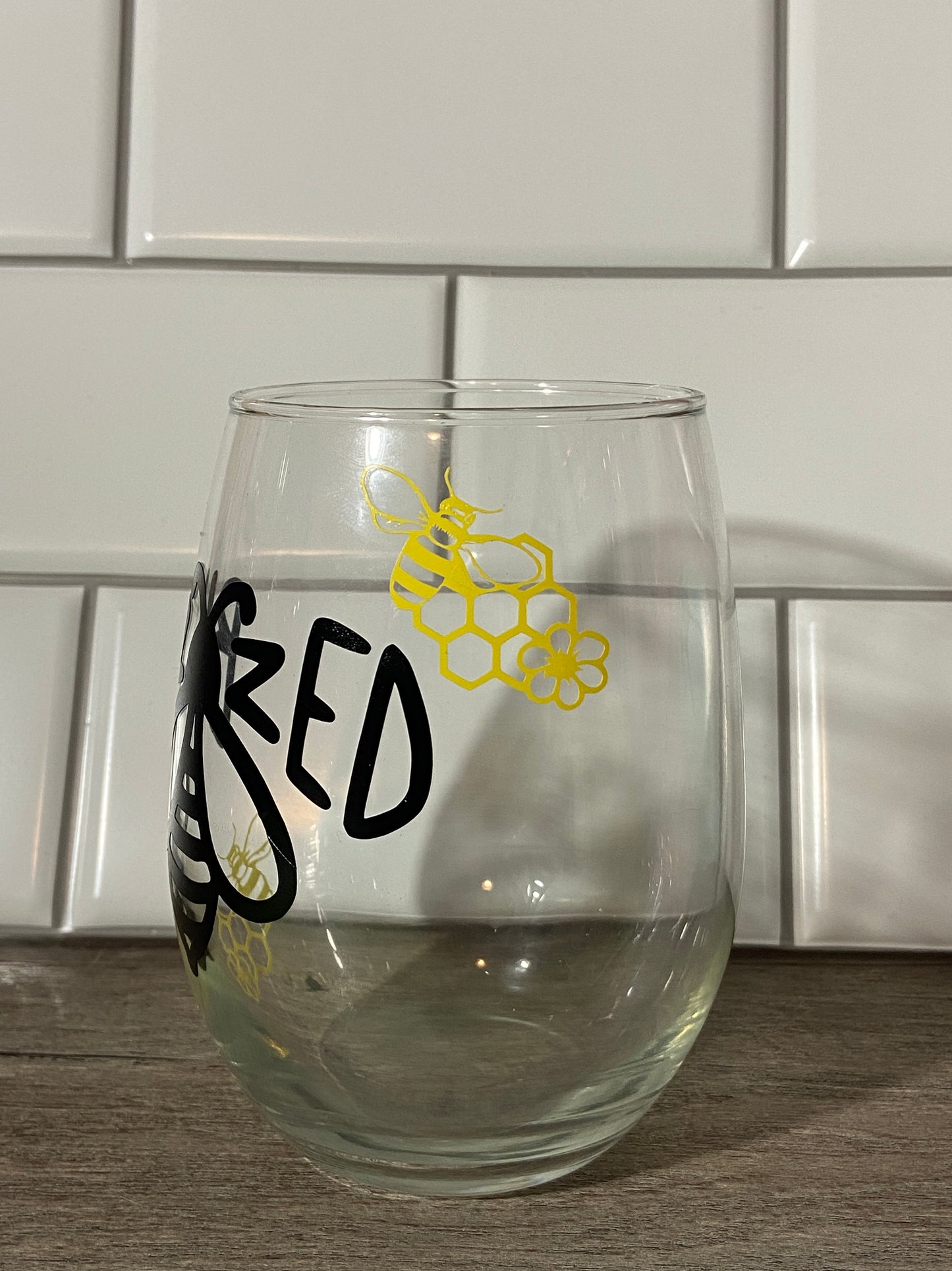 (F) Buzzed Glass Cup