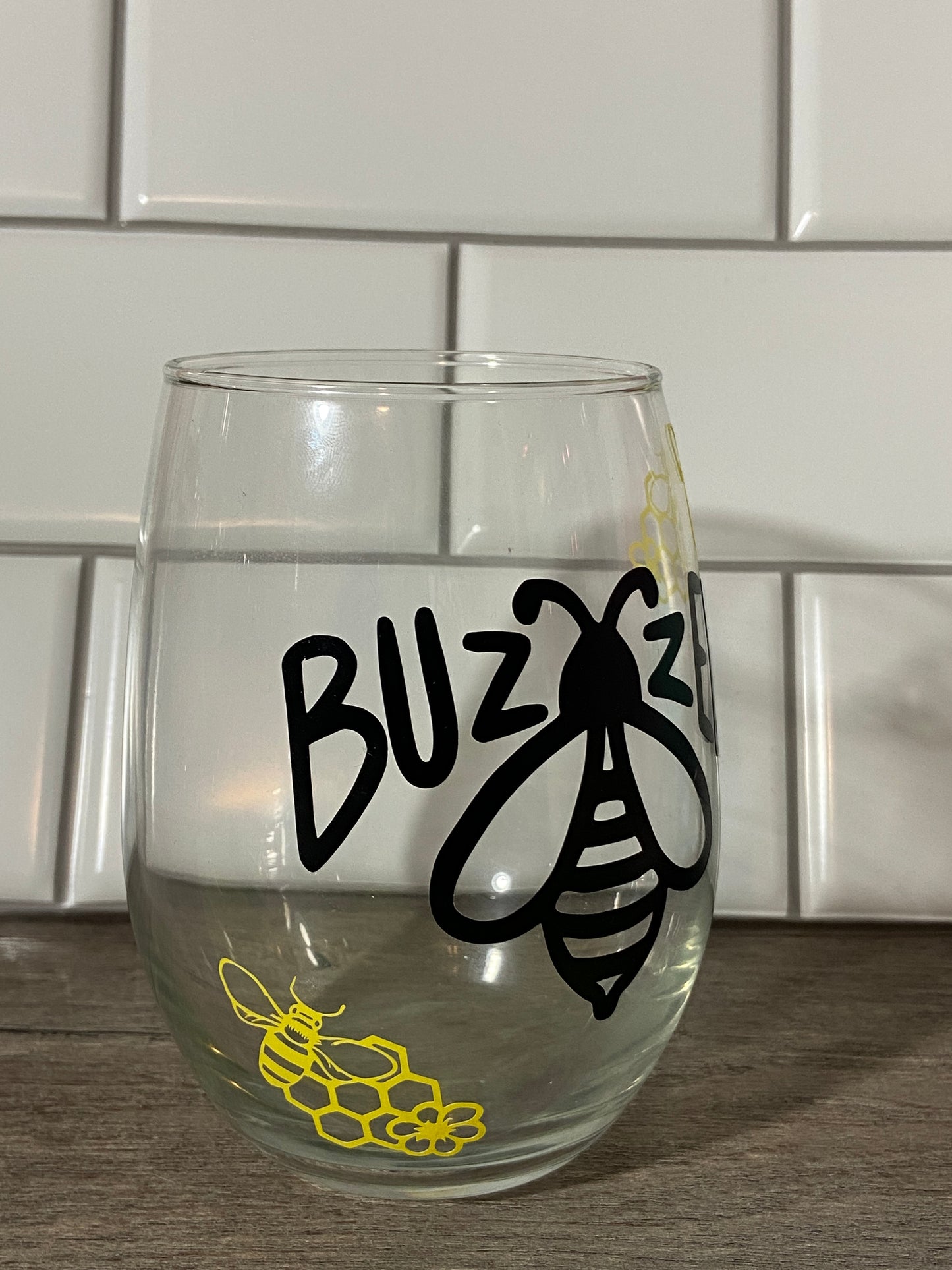 (F) Buzzed Glass Cup