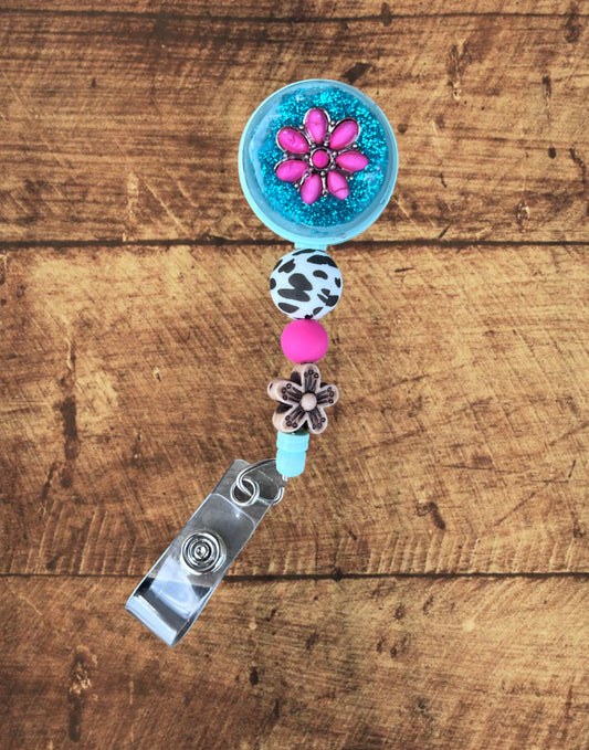 (G) Glitter/pigment badge reels